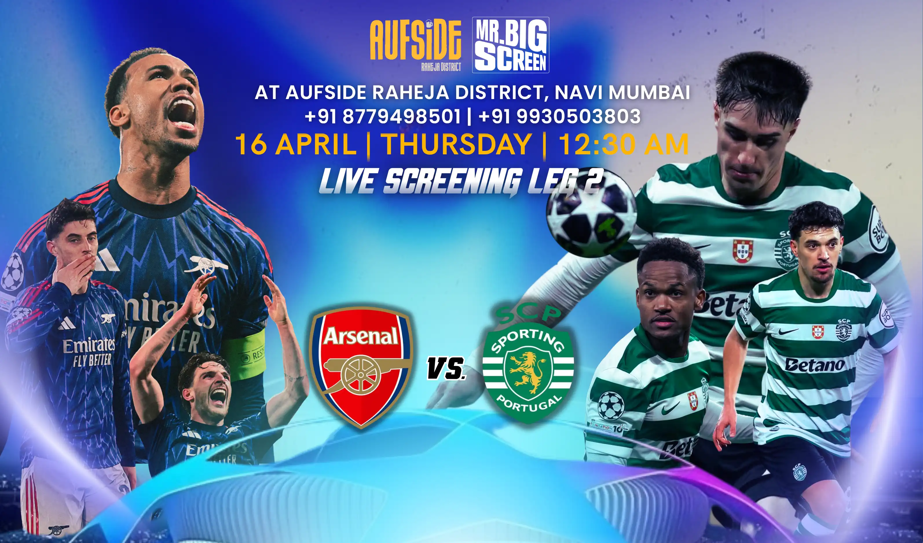 UCL Screening-Quarter Finals-Leg 2- Arsenal vs Sporting, Navi Mumbai
